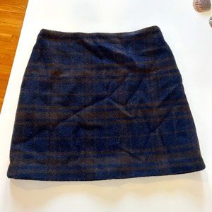 Plaid wool skirt